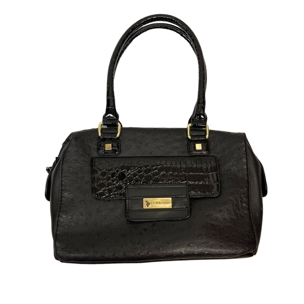 US POLO ASSN satchel bag Croc patent faux leather Shoulder bag Handbag Every day